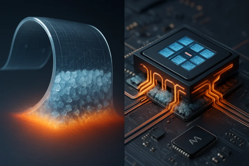 Nano-engineered zirconium silicates used in flexible electronics and AI chips.