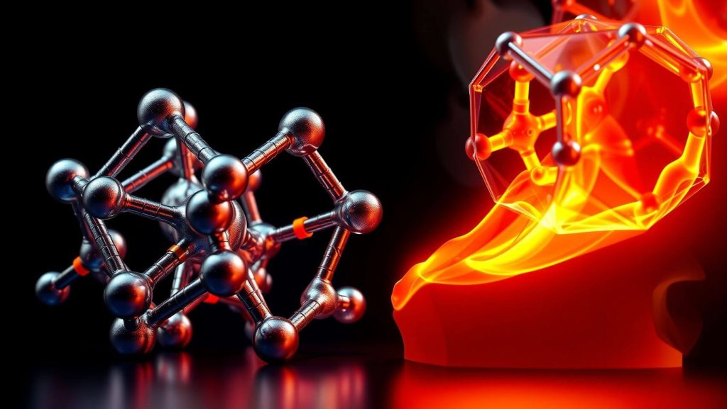 Industrial application of zirconium silicate components in high-temperature manufacturing process showing molten material containment and heat transfer control
