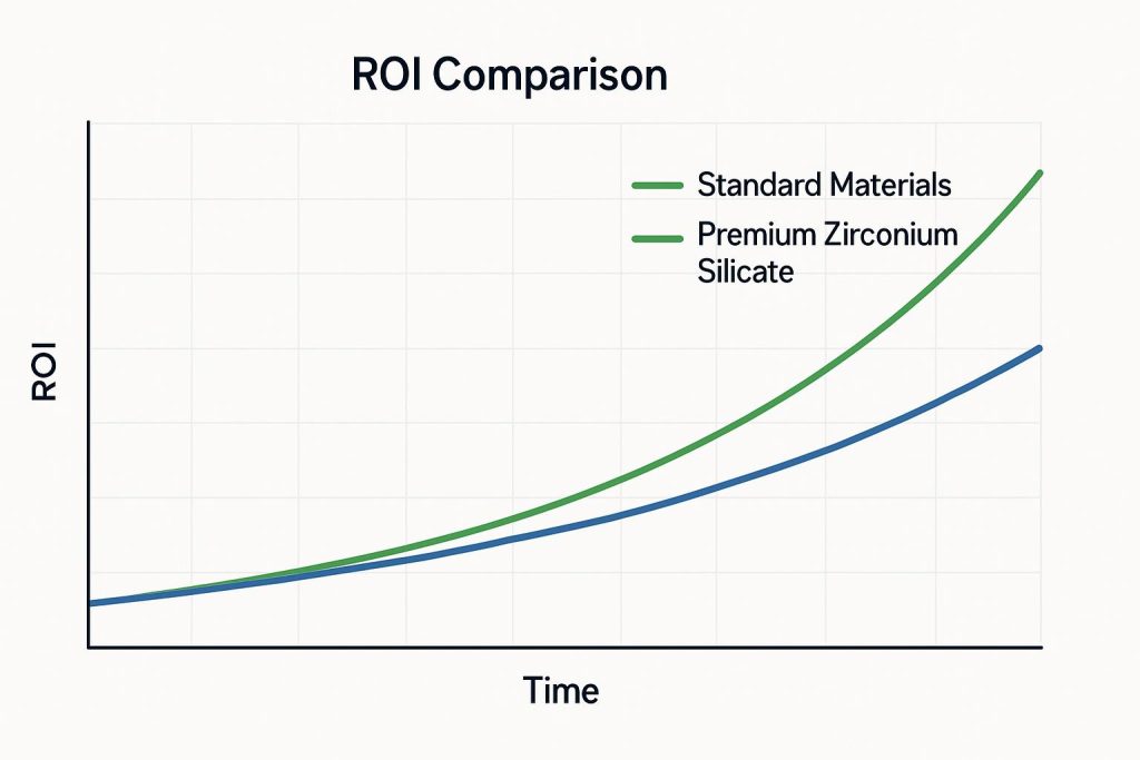 ROI comparison between standard materials and premium zirconium silicate