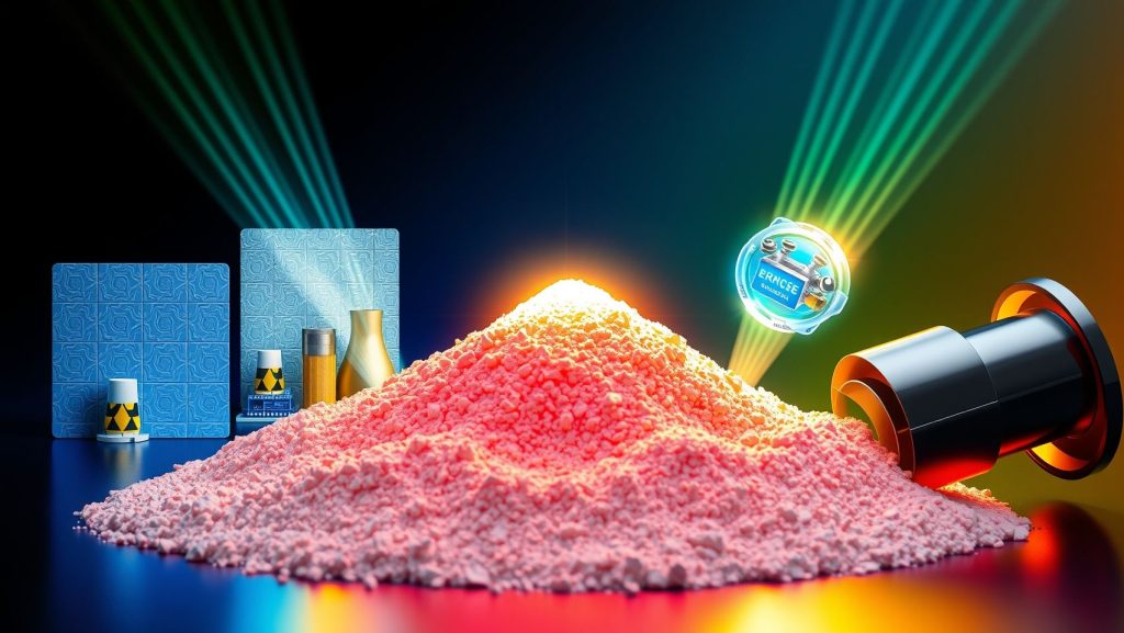 This graphic shows the wide range of applications of zircon powder in different industries, highlighting its versatility.
