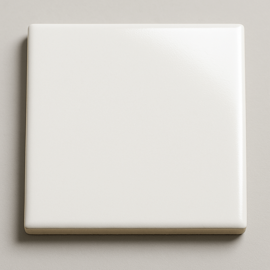 Ceramic tile with zircon-opacified glaze