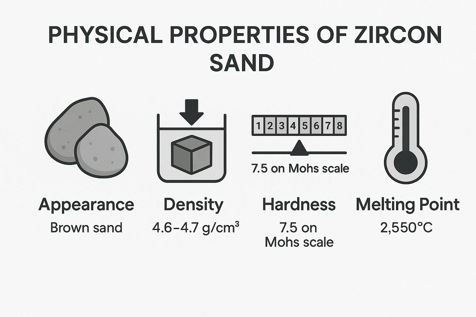 Zircon Powder Physical Properties