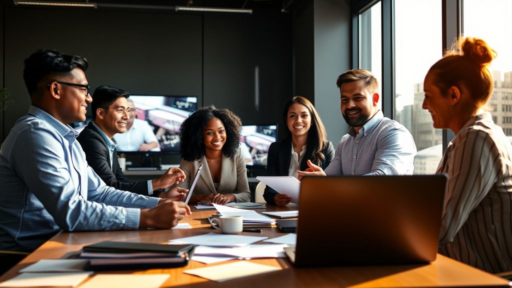This image depicts a professional interacting with a client, representing strong client support and partnership building.