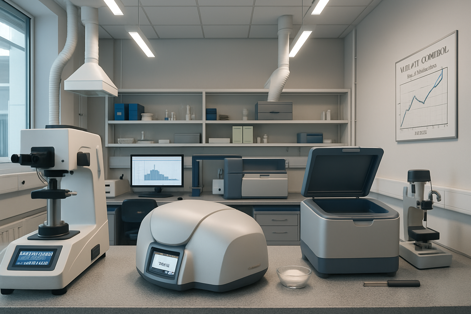 Zircon Powder Quality Control Testing Laboratory Setup