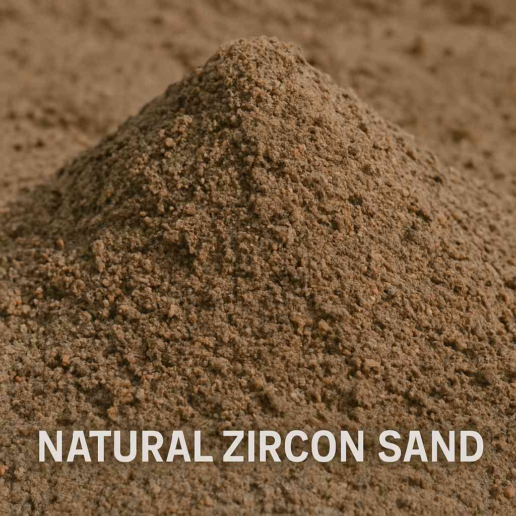 This image shows natural zircon sand straight from mining operations.
