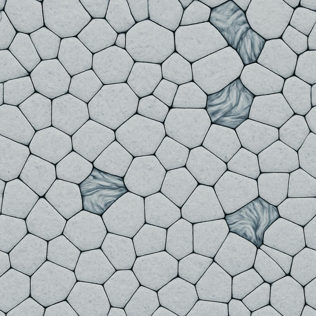 Microscopic image showing zirconia's unique grain structure with visible phase transformation zones that contribute to its exceptional wear resistance