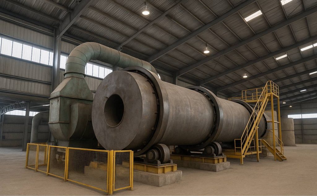 Controlled kiln used to process fine zircon sand batches for producing high-quality ceramics.