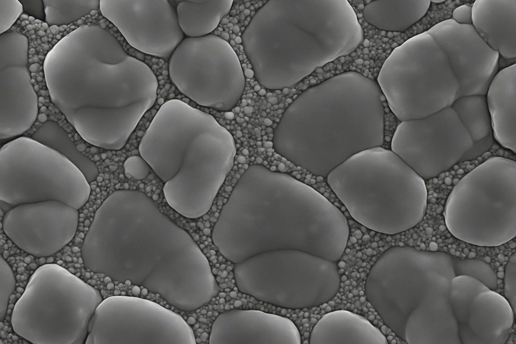 Advanced zirconia microstructure showing nanoscale reinforcement and engineered grain boundaries that enable unprecedented performance in extreme environments