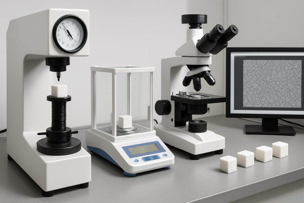 Testing methods and quality verification for zirconia materials