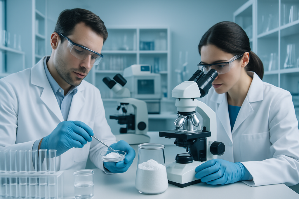 Laboratory research showing advanced zirconium carbonate synthesis and testing procedures
