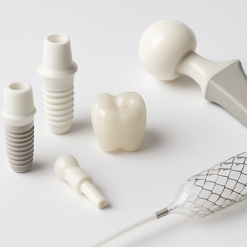 Zirconia medical devices including dental implants and orthopedic components