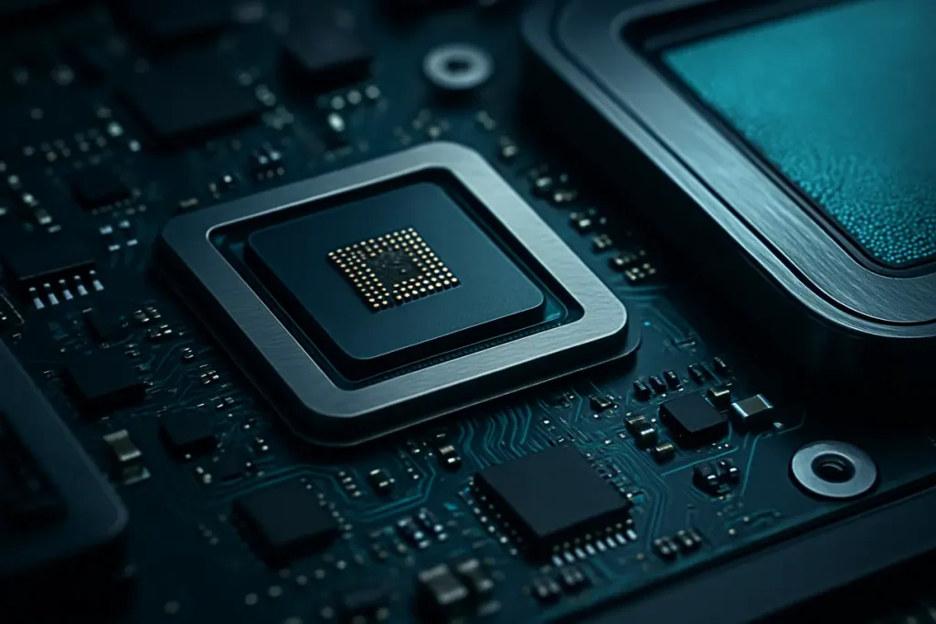 Image of high-tech electronics using zirconium silicate