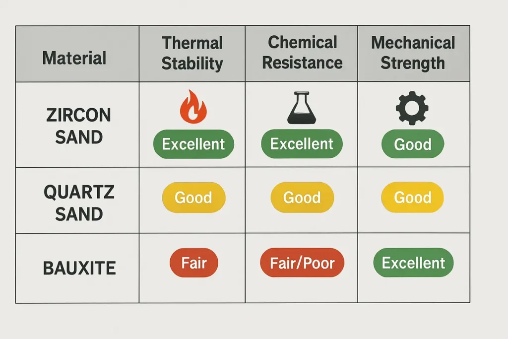 Comparison of Materials