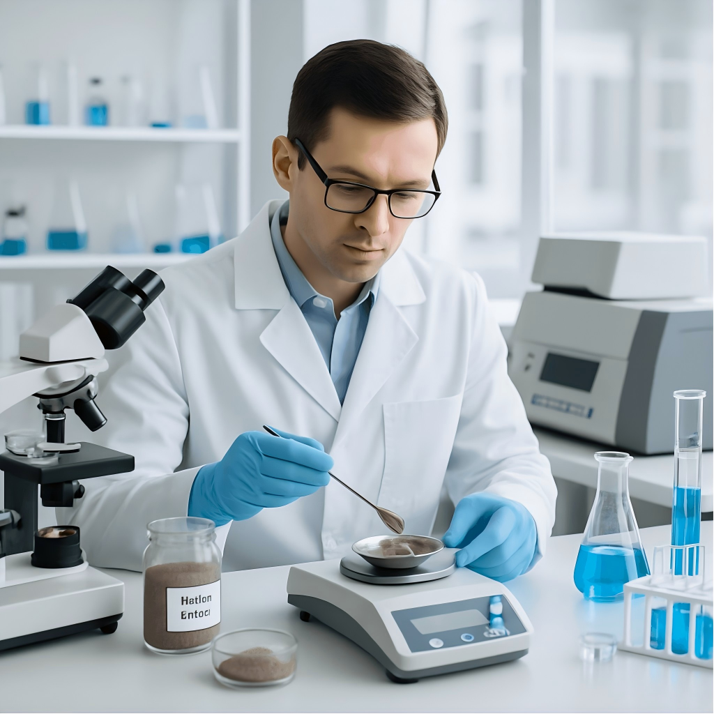 Laboratory testing of zircon sand samples for quality assurance