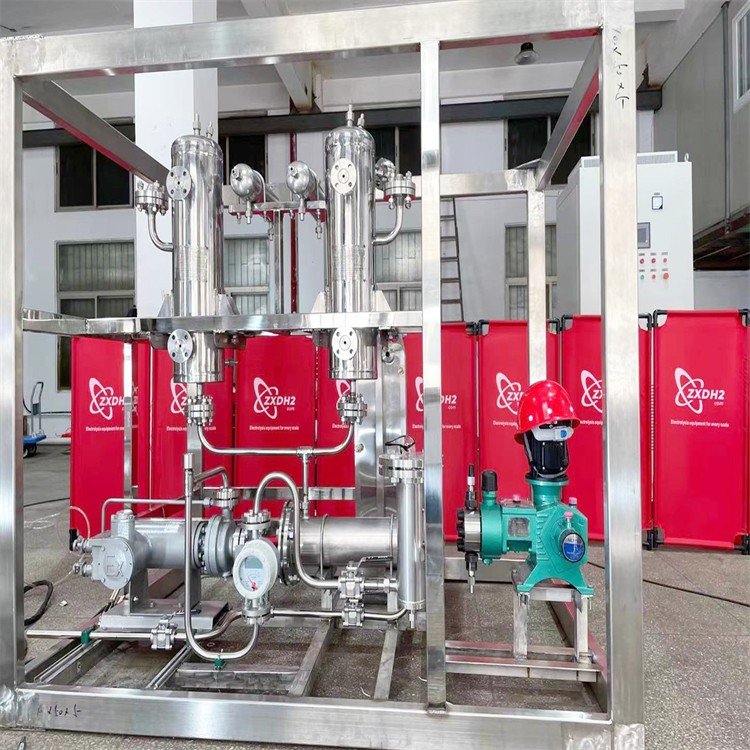 This image illustrates a modern zirconium silicate processing machine in operation.