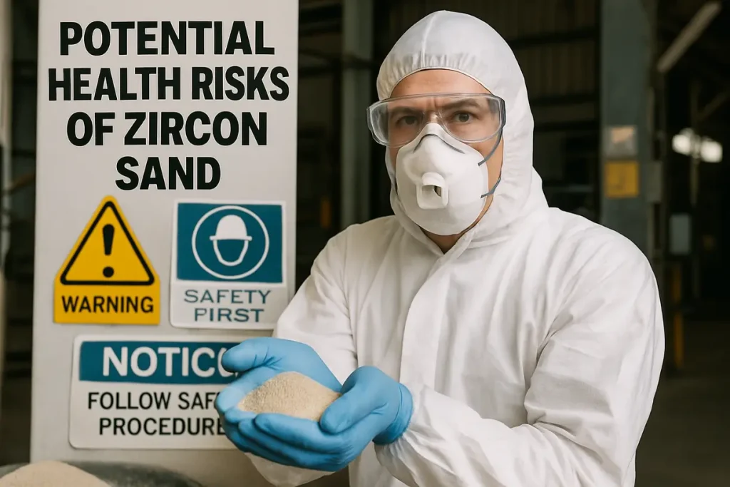 Health risks from zircon sand