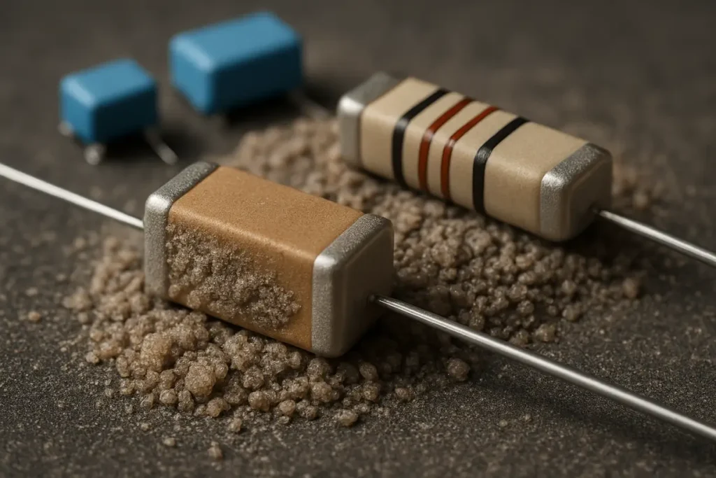 Diagram showing the applications of zircon sand in electronics
