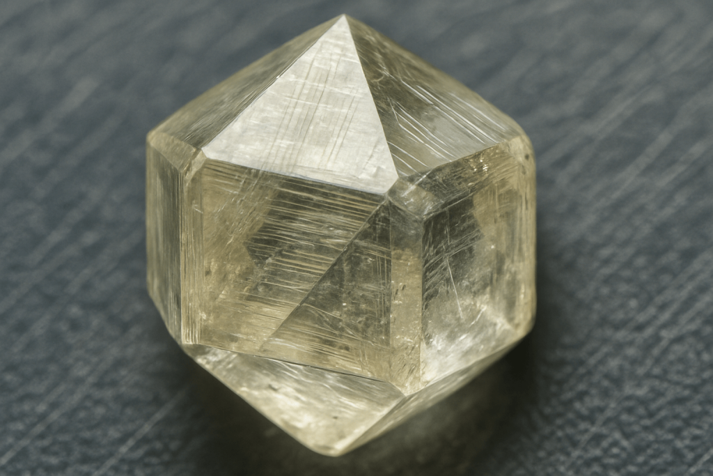 Zircon sand grains under a microscope