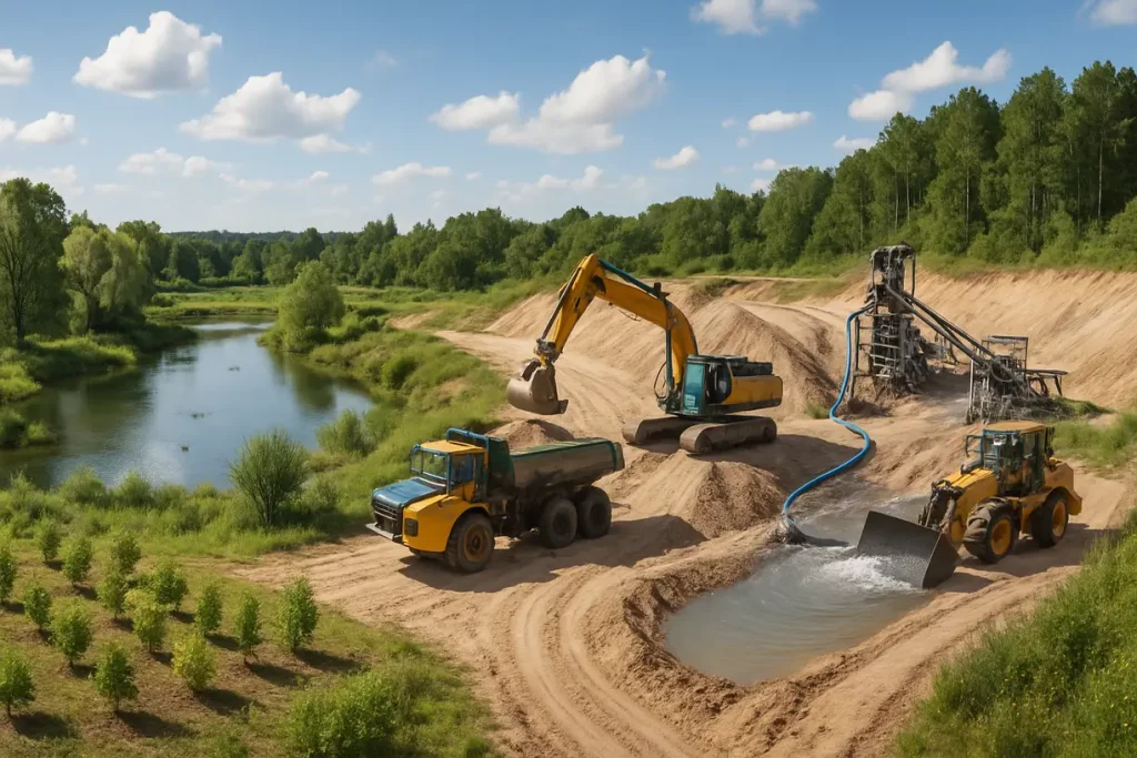Image showing sustainable mining practices for zircon sand