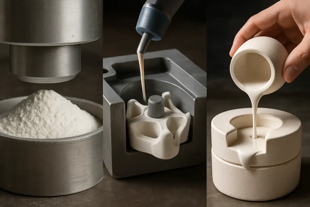 Different ceramic shaping techniques affected by zirconia’s properties.
