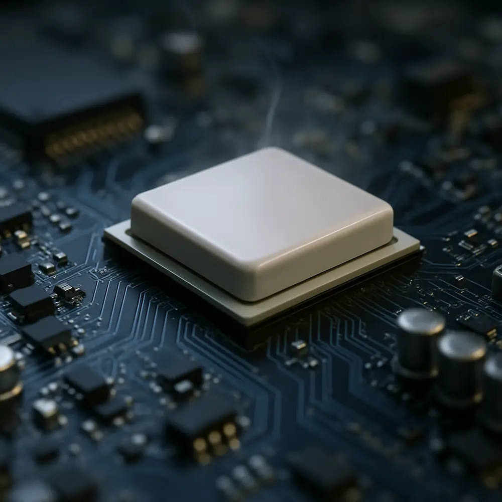 This image depicts zirconia powder's use in electronics, highlighting its thermal stability and reliability.**