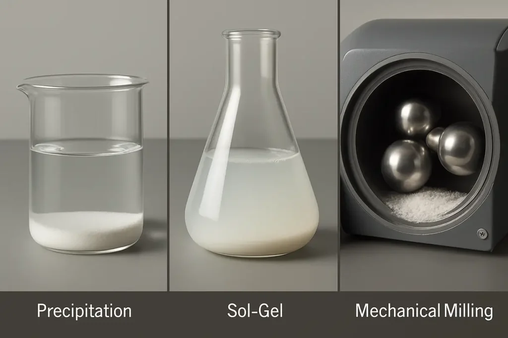 Illustration depicts zirconia powder's ability to perform well in high-temperature environments, demonstrating its durability.