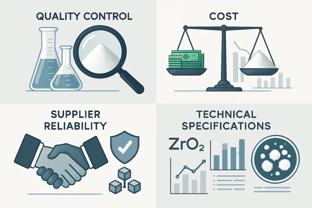Key factors to consider when sourcing zirconia powder for manufacturing.