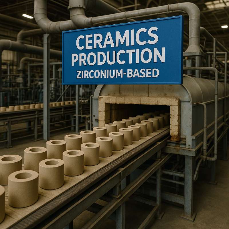 Ceramic production with zirconium silicate materials