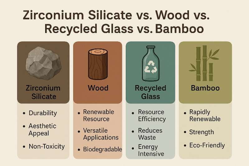 Comparison of sustainable materials