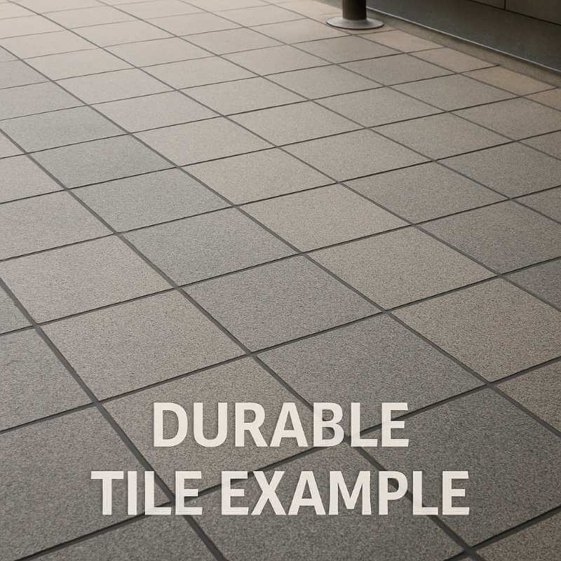 Examples of Durable Tile with Zirconium Silicate