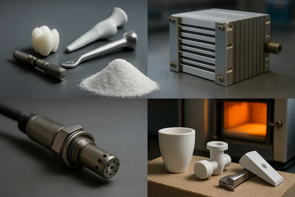 This image represents stabilized zirconia powder used in various industrial applications for its superior properties.